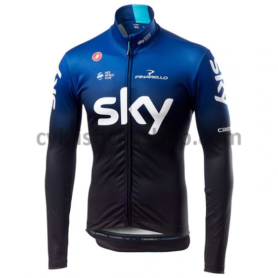 Cyklistický Dres s Dlouhými Rukávy 2019 Team Sky M001