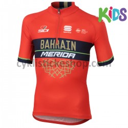 Cyklistický Dres s Krátkým Rukávem 2018 Bahrain Merida Dětský M001