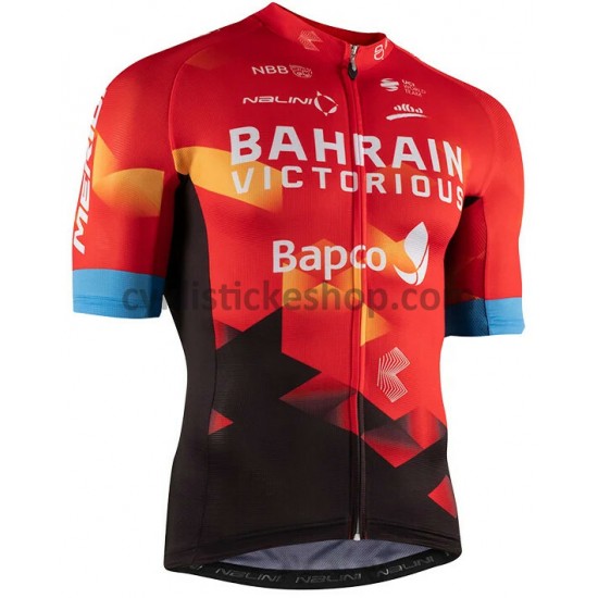 Cyklistický Dres s Krátkým Rukávem 2021 Team Bahrain Victorious M001