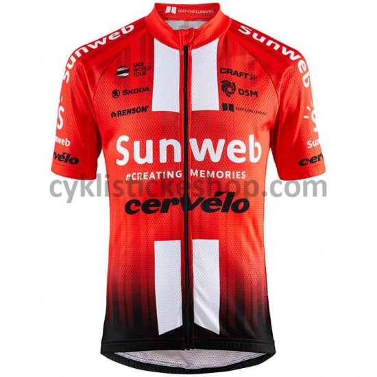 Cyklistický Dres s Krátkým Rukávem 2019 Team Sunweb M001