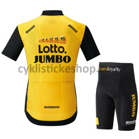 Cyklistický Komplet 2018 LottoNL-Jumbo Dětský M001