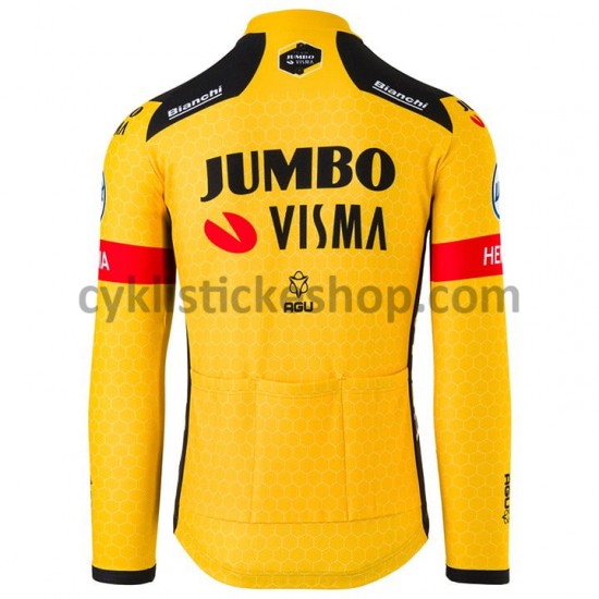 Cyklistický Dres s Dlouhými Rukávy 2020 Team Jumbo–Visma M001