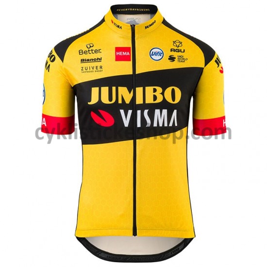 Cyklistický Dres s Krátkým Rukávem 2020 Team Jumbo–Visma M001