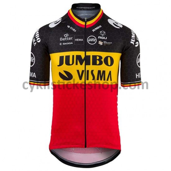 Cyklistický Dres s Krátkým Rukávem 2021 Team Jumbo-Visma M001