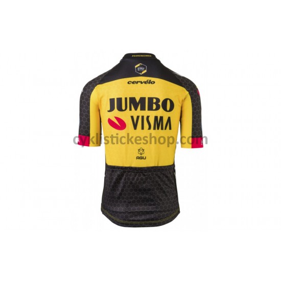 Cyklistický Dres s Krátkým Rukávem 2021 Team Jumbo-Visma M005