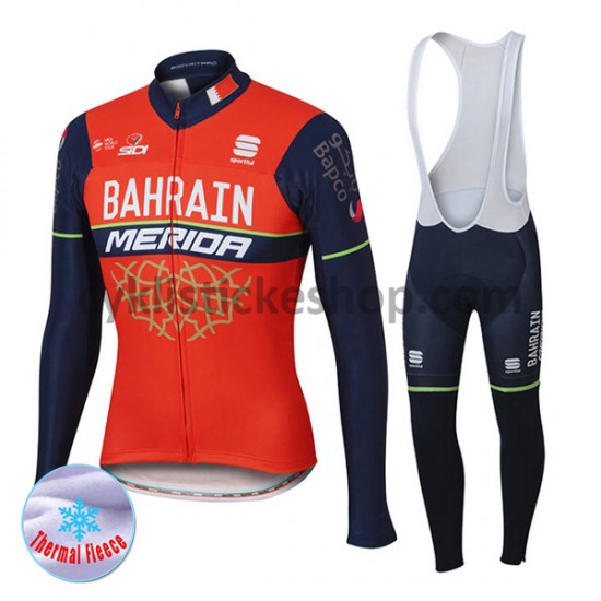Cyklistický Bib Thermo Set 2017 Bahrain Merida Dámská M001