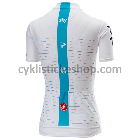Cyklistický Dres s Krátkým Rukávem 2018 Team Sky Dámská M001