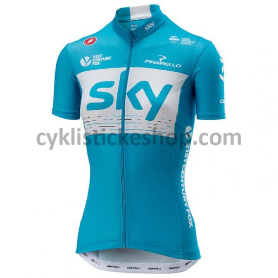Cyklistický Dres s Krátkým Rukávem 2018 Team Sky Dámská M002