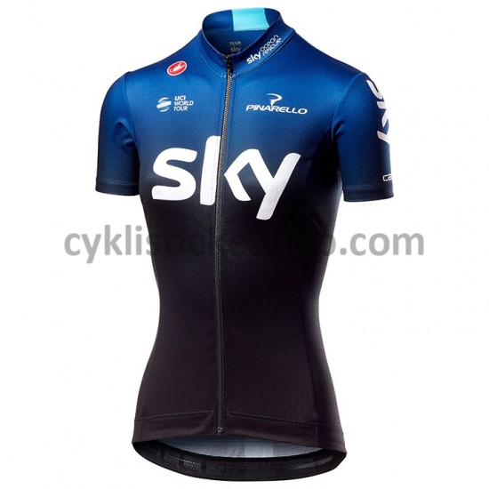 Cyklistický Dres s Krátkým Rukávem 2019 Team Sky Dámská M001