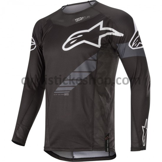 Motokrosové Dres s Dlouhými Rukávy 2020 Alpinestars Techstar Graphite M001